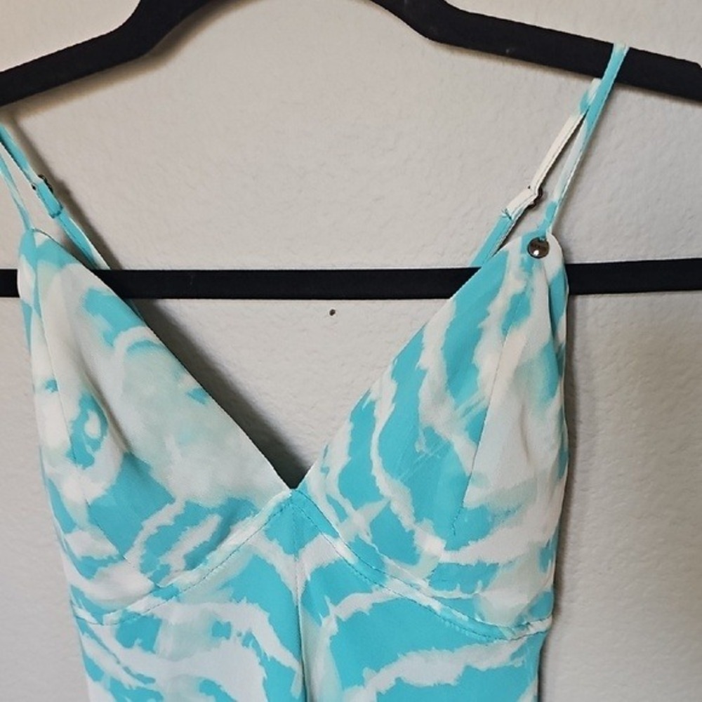 Guess Colorful Vibrant Strappy Back Maxi Dress XS Empire Waist - Picture 5 of 11